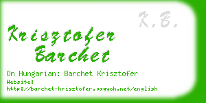 krisztofer barchet business card